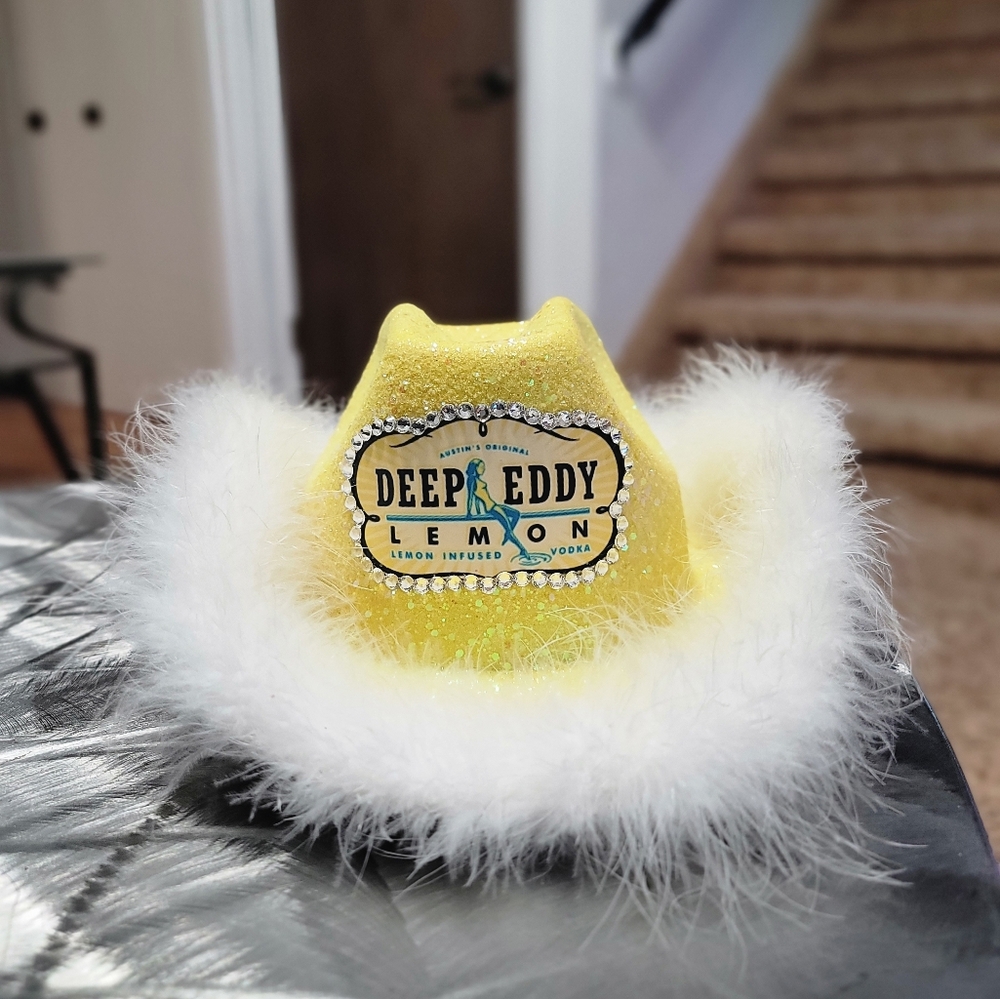 Custom Deep Eddy Glitter Cowgirl Hat